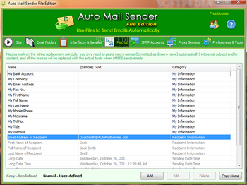 Auto Mail Sender File Edition screenshot 2