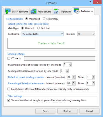 Auto Mail Sender Standard Edition screenshot 8