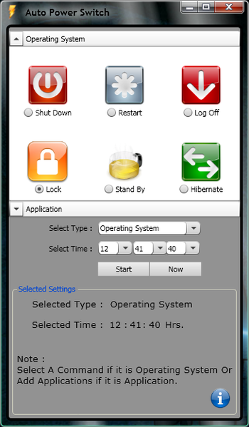 Auto Power Switch screenshot