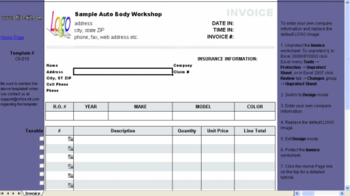 Auto Repair Invoice Template screenshot