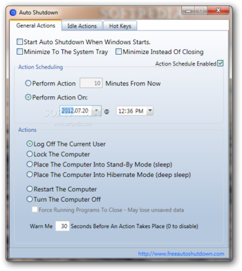 Auto Shutdown screenshot