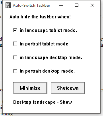 Auto-Switch Taskbar screenshot