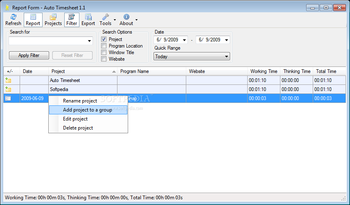Auto Timesheet screenshot