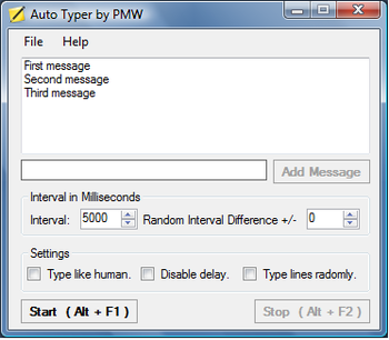 Auto Typer by PMW screenshot