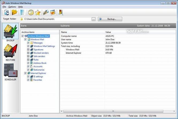 Auto Windows Mail Backup screenshot 2