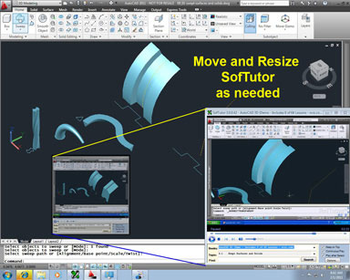 AutoCAD 2D 3D 2012 SofTutor Tutorials screenshot 3