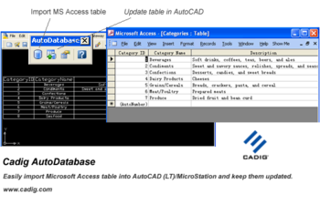 AutoCAD Access - AutoDatabase screenshot