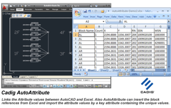 AutoCAD Attributes Excel - AutoAttribute screenshot
