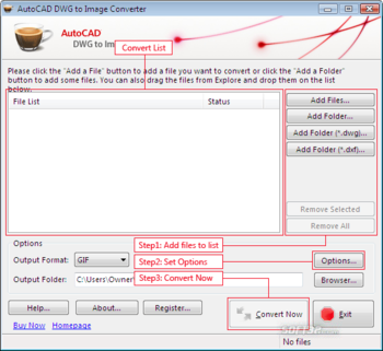 AutoCAD DWG to Image Converter 2009 screenshot 2
