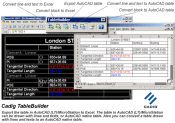AutoCAD LT Table to Excel - TableBuilder screenshot 2