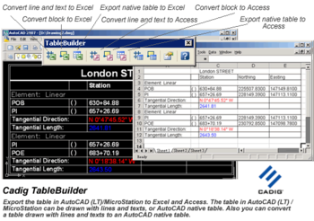 AutoCAD LT Table to Excel - TableBuilder screenshot 3