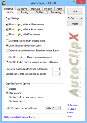 AutoClipX screenshot