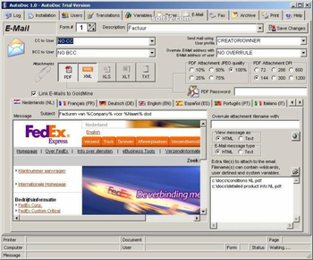 AutoDoc HSE Fax/E-Mail/SMS/Archive screenshot 2