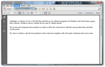 AutoDocMail Plug-in for Adobe Acrobat screenshot