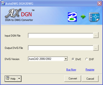 AutoDWG DGN to DWG Converter 2009.09 screenshot 2