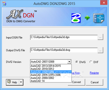 AutoDWG DGN2DWG screenshot