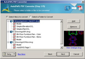 AutoDWG DWG to PDF Converter 2008.9 screenshot