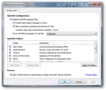 AutoFile (formerly ClearContext Personal) screenshot 3