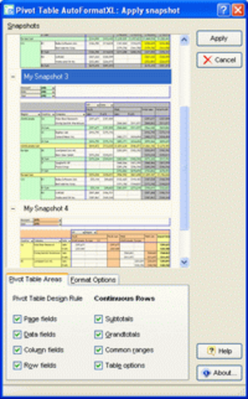 AutoFormat for Excel PivotTables screenshot