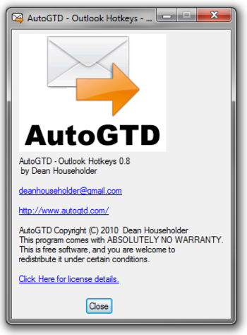 AutoGTD Outlook Hotkeys screenshot 3