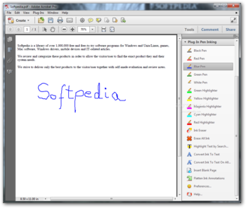 AutoInk Plug-in for Adobe Acrobat screenshot