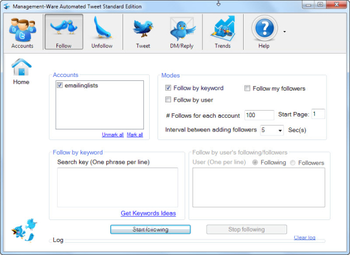Automated Tweet Free Edition screenshot