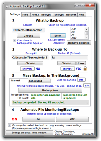 Automatic BackUp 2 Local screenshot
