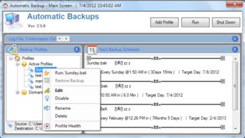 Automatic Backup screenshot