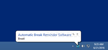 Automatic Break Reminder Software screenshot 2