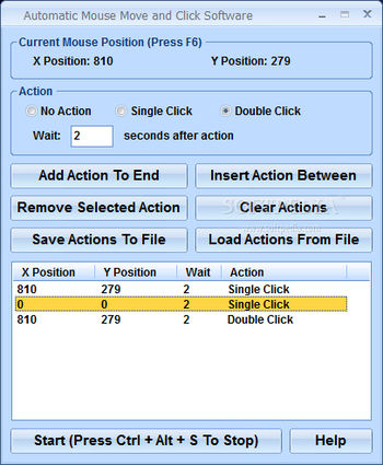 Automatic Mouse Move and Click Software screenshot