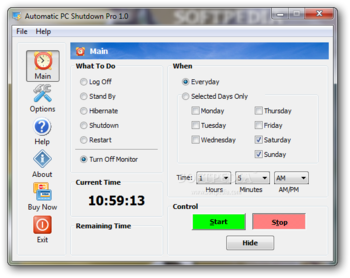 Automatic PC Shutdown Pro screenshot