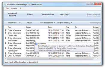 Automatic Print Email screenshot 3