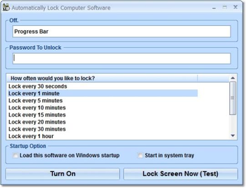 Automatically Lock Computer Software screenshot