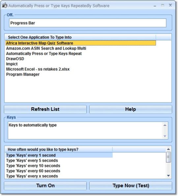 Automatically Press or Type Keys Repeatedly Software screenshot