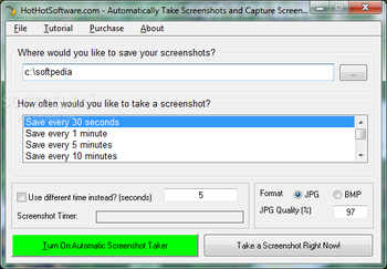 Automatically Take Screenshots and Capture Screenshots for Windows PC screenshot
