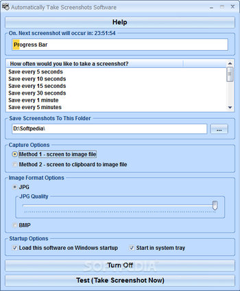 Automatically Take Screenshots Software screenshot