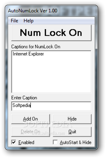 AutoNumLock screenshot