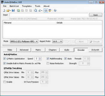 AutoQMatEnc GUI screenshot 4