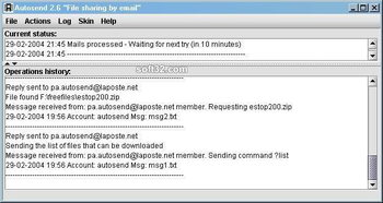 Autosend screenshot 2