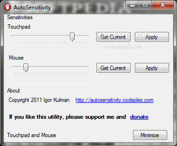 AutoSensitivity screenshot