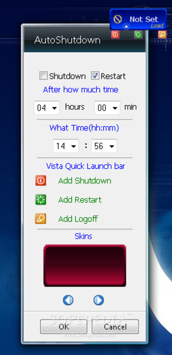 AutoShutdown Vista Gadget screenshot 2