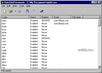 AutoSitePasswords screenshot 2
