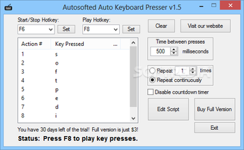 Autosofted Auto Keyboard Presser screenshot 1