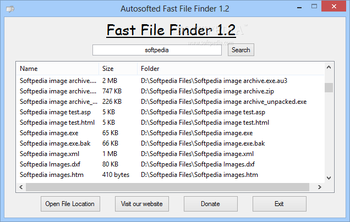 Autosofted Fast File Finder screenshot