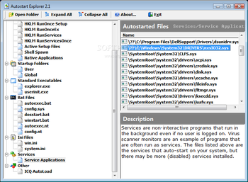 Autostart Explorer screenshot