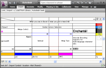 AutoTable DXF screenshot