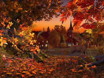 Autumn Wonderland 3D Screensaver screenshot