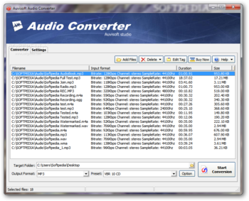 Auvisoft Audio Converter screenshot