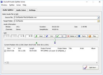 Auvisoft Audio Splitter Joiner screenshot