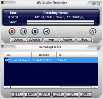 AV Audio Recorder screenshot